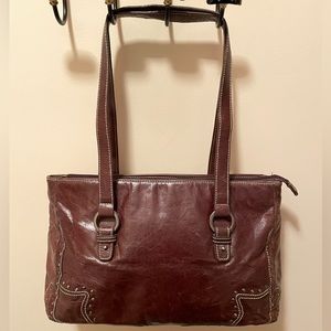 MAXX NY brown leather handbag